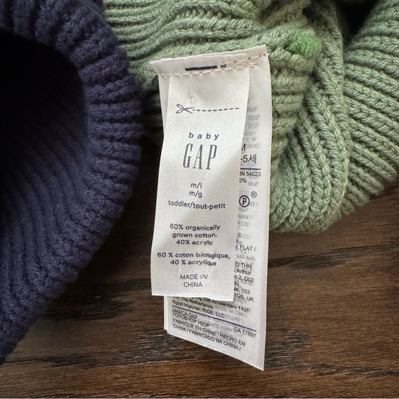 GAP Kids Dino Knit Beanie Trio - Navy and Green - Picture 5 of 6